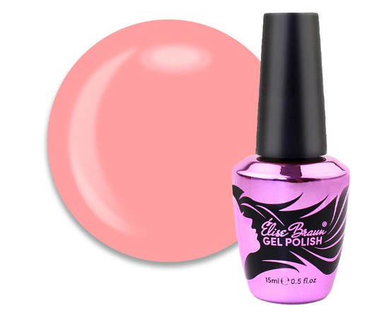Изображение  Camouflage base for gel polish Elise Braun Cover Base No. 40 flamingo, 10 ml, Volume (ml, g): 15, Color No.: 40