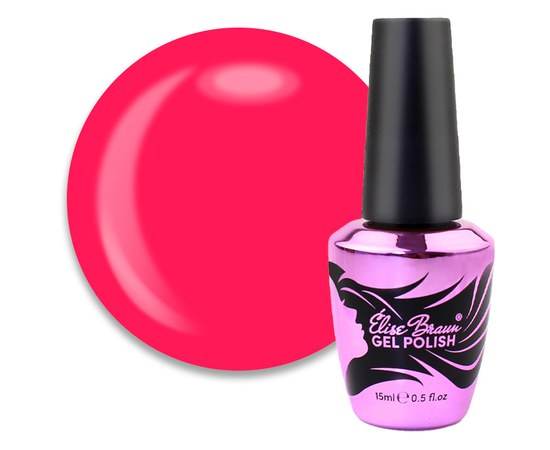 Зображення  База камуфлююча для гель-лаку Elise Braun Cover Base №46 ягідно-рожевий, 10 мл, Об'єм (мл, г): 15, Цвет №: 046