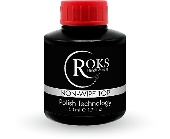 Изображение  Топ без липкого слоя Roks No Wipe Top No UV-Filters, 50 мл, Объем (мл, г): 50