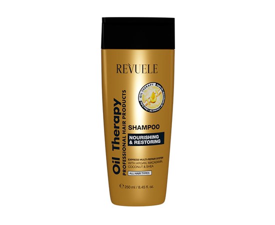 Изображение  Шампунь для волос Revuele Oil Therapy Питание и разглаживание, 250 мл