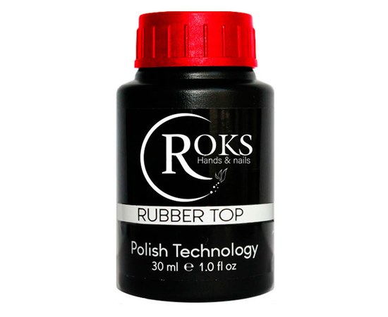 Изображение  Top for gel polish Roks Rubber Top, 30 ml, Volume (ml, g): 30