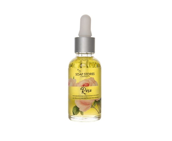 Изображение  Grape seed oil for the face with rose oil Soap Stories Rose, 30 ml