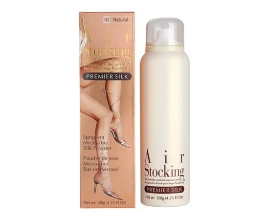 Изображение  Aerosol stockings tonal spray for legs Soap Stories AirStocking Premier Silk Natural, 120 g