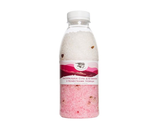 Изображение  Soap Stories natural bath salt with rose petals, 600 g