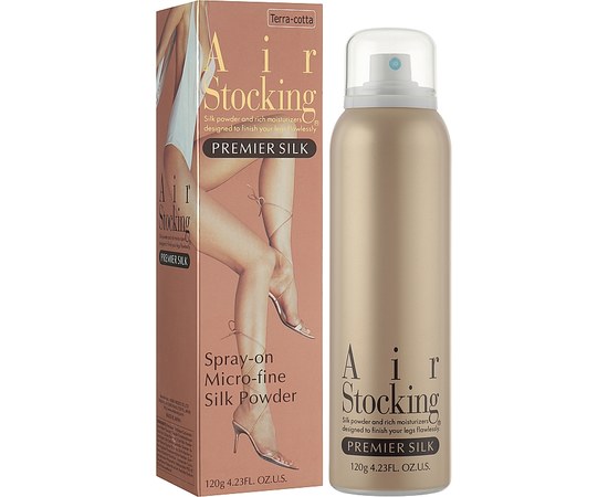 Изображение  Stockings in an aerosol tonal spray for legs Soap Stories AirStocking Premier Silk Terracotta, 120 g
