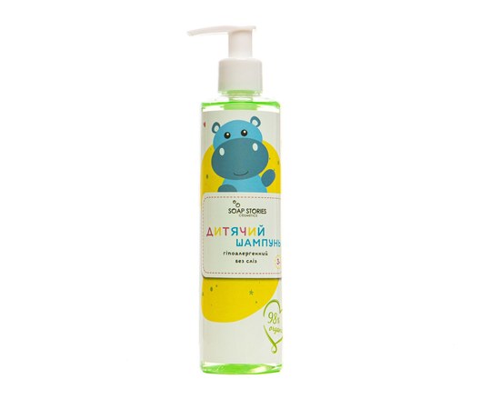 Изображение  Organic children's shampoo hypoallergenic without tears Soap Stories, 250 g