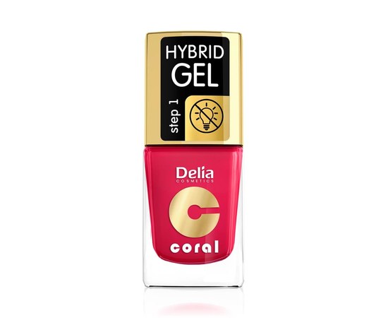 Изображение  Nail polish Delia Hybrid Gel Coral No. 35 bright red coral, 11 ml, Volume (ml, g): 11, Color No.: 35