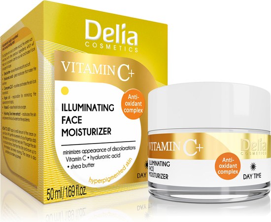 Зображення  Зволожуючий крем-ілюмінатор для обличчя Delia Vitamin C+, 50 мл