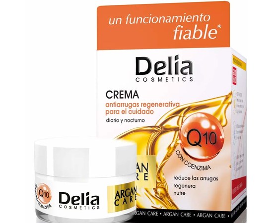 Изображение  Delia Argan Care regenerating face cream with coenzyme Q10, 50 ml
