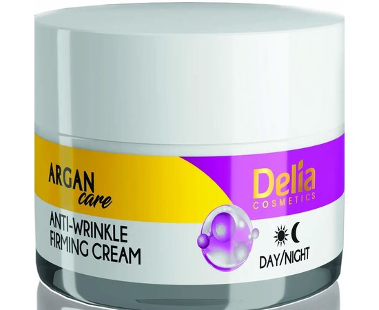 Изображение  Delia Argan Care face cream for skin elasticity with collagen, 50 ml
