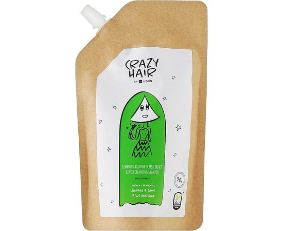 Изображение  HiSkin Crazy Hair Gentle Cleansing Shampoo Lime & Kiwi, doy-pack 300 ml