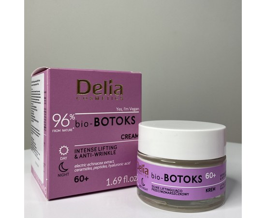 Изображение  Cream for mature facial skin Delia Bio-Botoks 50+ Intensive lifting, 50 ml