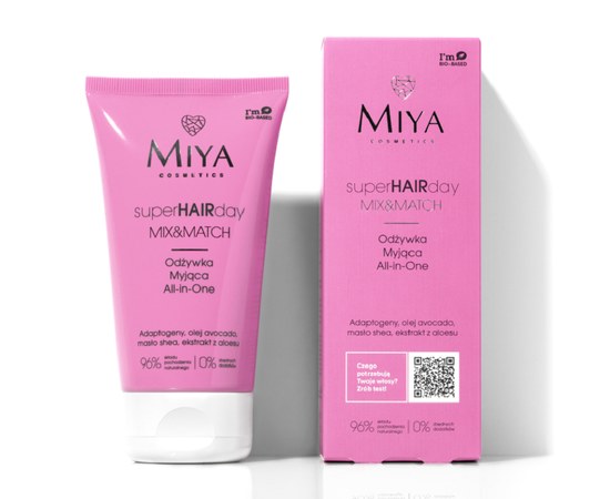 Изображение  All-in-one cleansing hair conditioner Miya superHAIRday, 150 ml