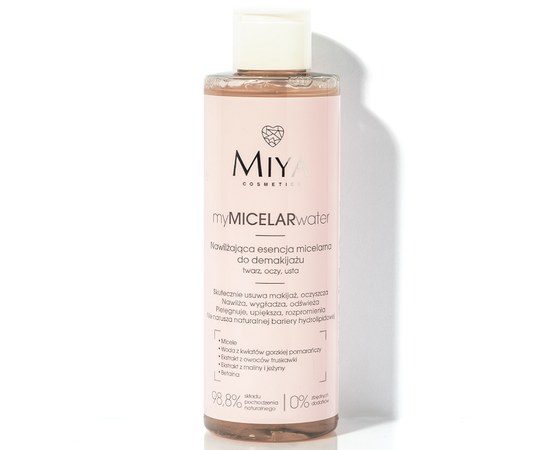 Изображение  Moisturizing micellar makeup remover essence Miya myMICELARwater, 200 ml