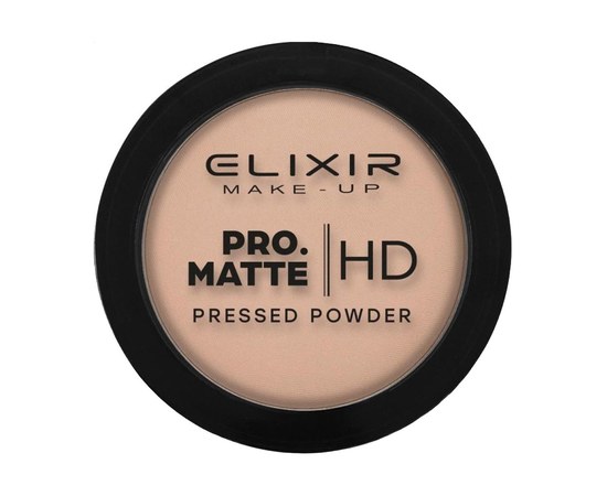 Изображение  Mattifying compact face powder Elixir Elixir Pro. Matte Pressed Powder HD 205 Choco Love, 9 g, Volume (ml, g): 9, Color No.: 205
