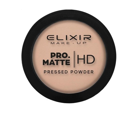 Зображення  Матуюча компактна пудра для обличчя Elixir Elixir Pro. Matte Pressed Powder HD 205 Choco Love, 9 г, Об'єм (мл, г): 9, Колір: 205