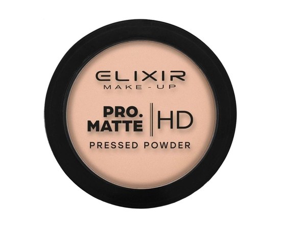 Зображення  Матуюча компактна пудра для обличчя Elixir Elixir Pro. Matte Pressed Powder HD 206 Cookie Dust, 9 г, Об'єм (мл, г): 9, Цвет №: 206