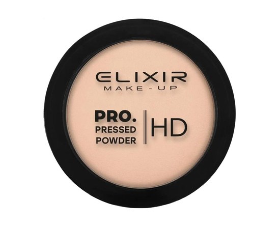 Зображення  Компактна пудра для обличчя Elixir Pro. Pressed Powder HD 201 Vanilla Ice, 9 г, Об'єм (мл, г): 9, Цвет №: 201