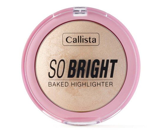 Зображення  Хайлайтер компактний Callista So Bright Baked Highlighter 01 Snowy Glowy Light, 10 г