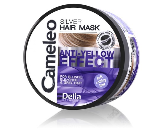 Зображення  Маска для світлого волосся Delia Cameleo Silver Anti-Yellow Effect, 200 мл