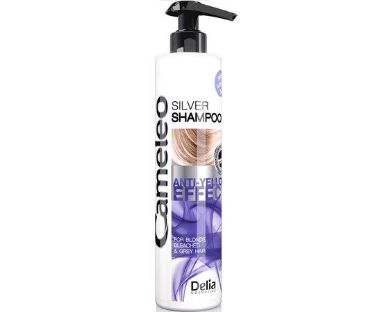 Изображение  Shampoo for blonde hair Delia Cameleo Silver Anti-Yellow Effect, 250 ml, Volume (ml, g): 250