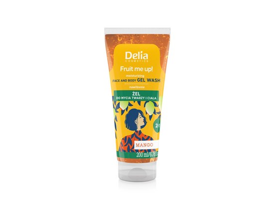 Изображение  Smoothing gel 2in1 for face and body Delia Fruit me up! mango, 200 ml