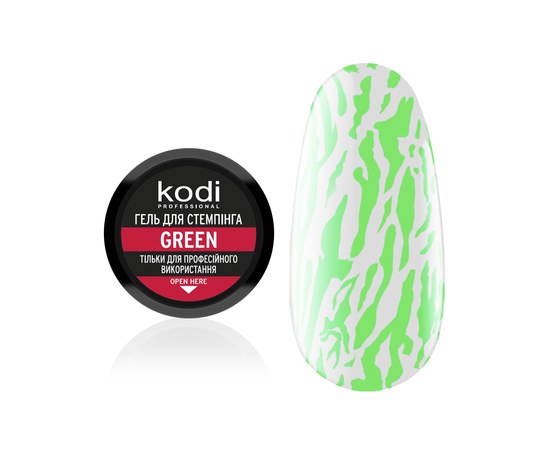 Изображение  Гель для стемпинга Kodi Stamping Gel Green, 4 мл, Объем (мл, г): 4, Цвет №: Green
