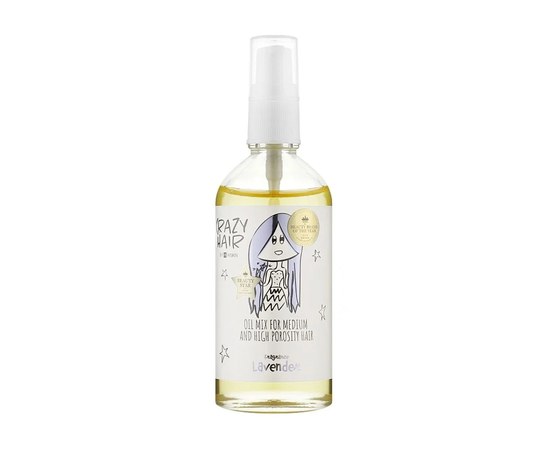 Зображення  Мікс олій для волосся середньої та високої пористості "Лаванда" HiSkin Crazy Hair Lavender Oil Mix, 100 мл