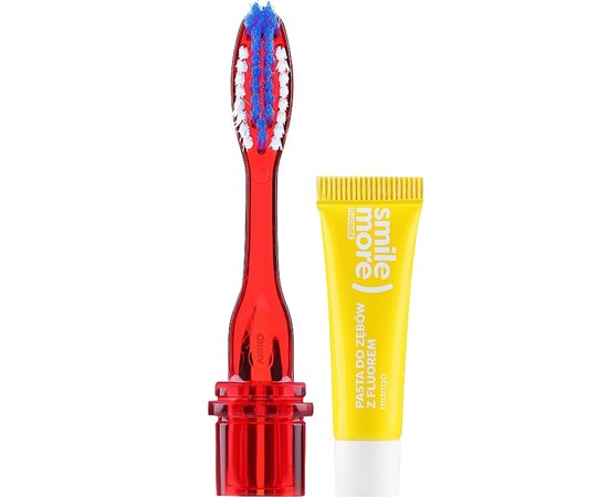 Изображение  Set Toothbrush + Toothpaste HiSkin Smile More Travel Set Mango, 4 ml