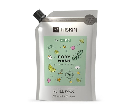 Изображение  Children's shower gel "Lemon and Mint" HiSkin Kids Body Wash Limone&Mint, 700 ml