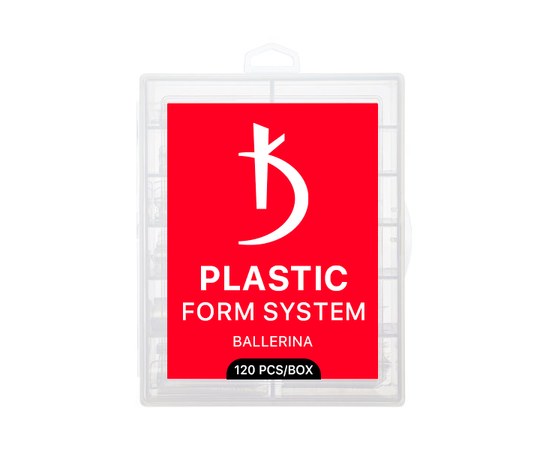 Изображение  Reusable plastic forms for nail extensions Kodi Ballerina (120 pcs/pack)