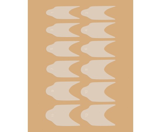 Изображение  Силиконовые молды трафареты для френча на верхних формах Kodi Square (12 шт/набор)