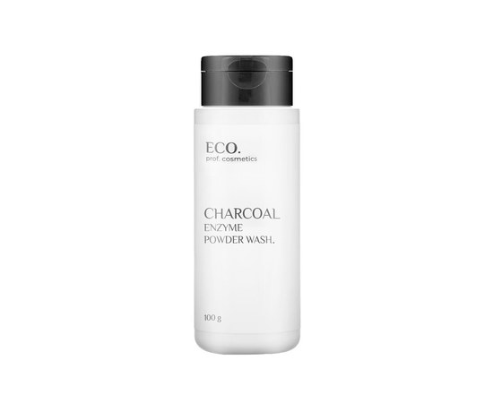 Зображення  Ензимна пудра для очищення проблемної шкіри Eco.prof.cosmetics Charcoal Enzyme Powder Wash, 100 г