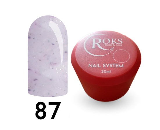 Зображення  Камуфлююча база для гель-лаку Roks Rubber Base French Color №87, 30 мл, Об'єм (мл, г): 30, Цвет №: 087