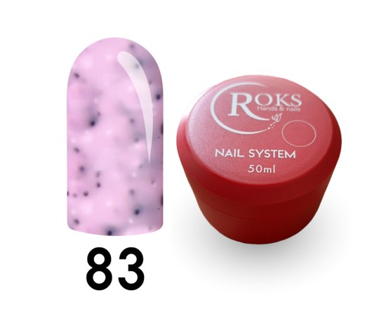 Изображение  Camouflage base for gel polish Roks Rubber Base French Potal No. 83, 50 ml, Volume (ml, g): 50, Color No.: 83