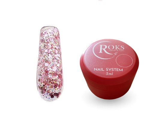 Изображение  Gel nail polish Roks Glitter Color No. 03, 5 ml, Volume (ml, g): 5, Color No.: 3
