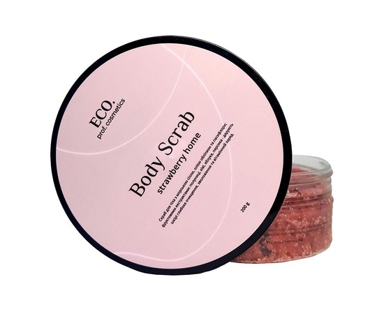 Изображение  Скраб для тела клубничный Eco.prof.cosmetics Body Scrub Strawberry Home, 200 мл