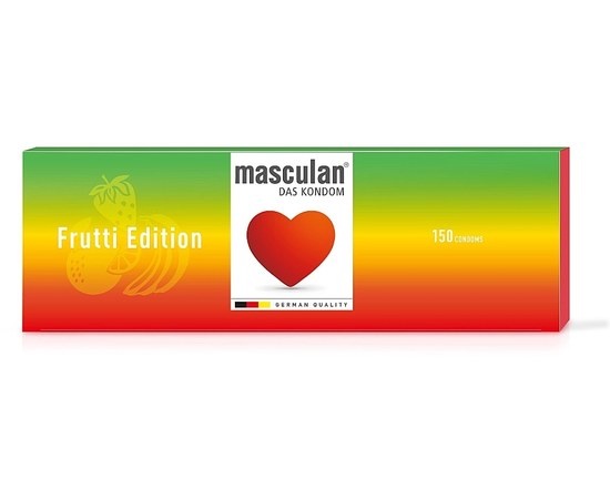Зображення  Кольорові презервативи з фруктовим ароматом набір Masculan Frutti Edition, 150 шт