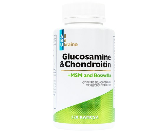 Изображение  Комплекс для суставов Glucosamine&Chondroitin ABU, 120 капсул