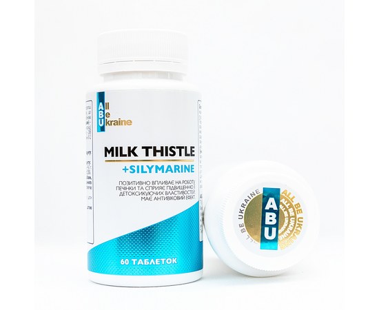 Изображение  Complex of plant extracts with milk thistle and B vitamins Milk Thistle+ ABU, 60 capsules