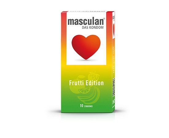 Изображение  Colored condoms with fruit flavor Masculan Frutti Edition, 10 pcs