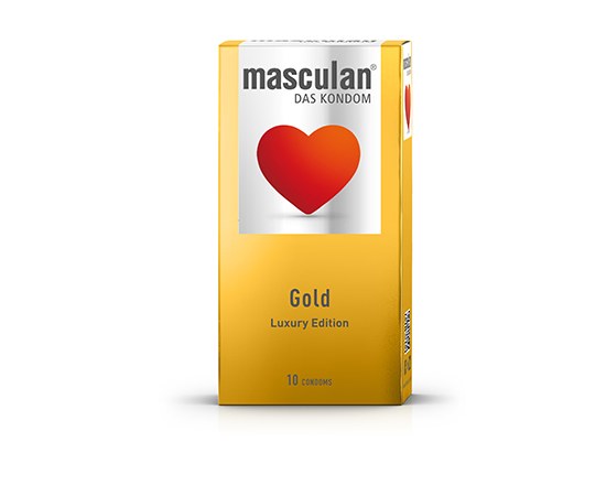 Зображення  Презервативи золотисті з ароматом ванілі Masculan Gold, 10 шт