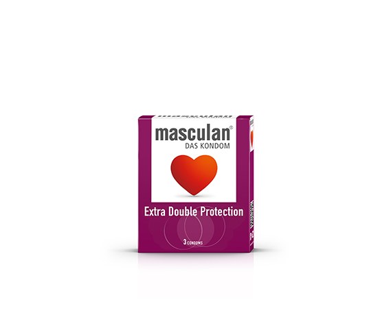 Изображение  Condoms with double protection Masculan Extra Double Protection, 3 pcs.