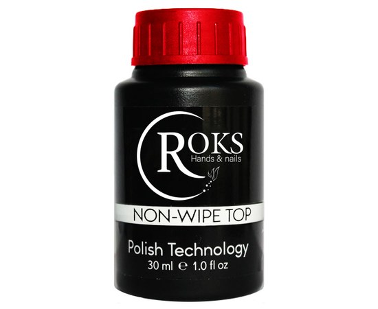 Изображение  Топ без липкого слоя Roks Сrystal Top No UV-Filters, 30 мл, Объем (мл, г): 30