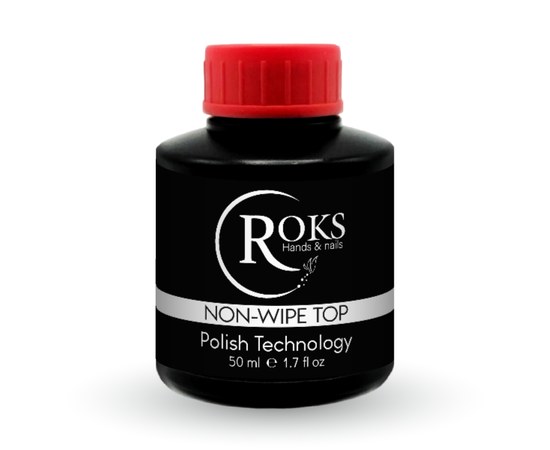 Зображення  Топ без липкого шару Roks Сrystal Top No UV-Filters, 50 мл, Об'єм (мл, г): 50