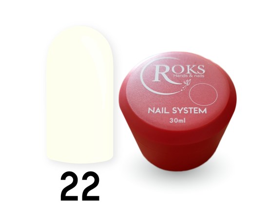 Изображение  Camouflage base for gel polish Roks Rubber Base French Milk No. 22R, 30 ml, Volume (ml, g): 30, Color No.: 022R