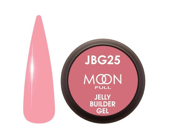Изображение  Gel-jelly for extensions Moon Full Jelly Builder Gel No. JBG25 pale pink translucent, 30 ml, Volume (ml, g): 30, Color No.: JBG25
