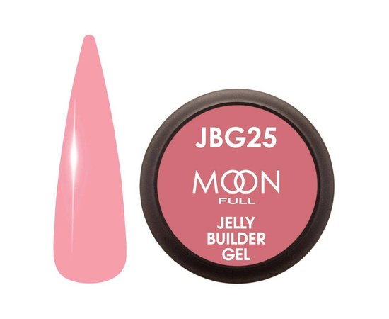 Изображение  Gel-jelly for extensions Moon Full Jelly Builder Gel No. JBG25 pale pink translucent, 30 ml, Volume (ml, g): 30, Color: JBG25