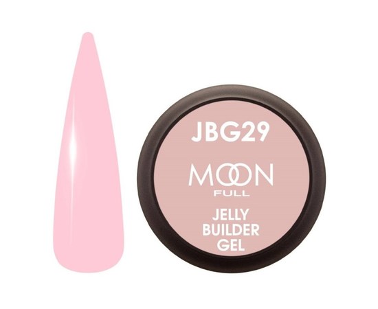 Изображение  Gel-jelly for extensions Moon Full Jelly Builder Gel No. JBG29 pink, 30 ml, Volume (ml, g): 30, Color No.: JBG29