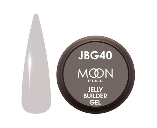 Изображение  Gel-jelly for extensions Moon Full Jelly Builder Gel No. JBG40 light gray-brown, 30 ml, Volume (ml, g): 30, Color No.: JBG40